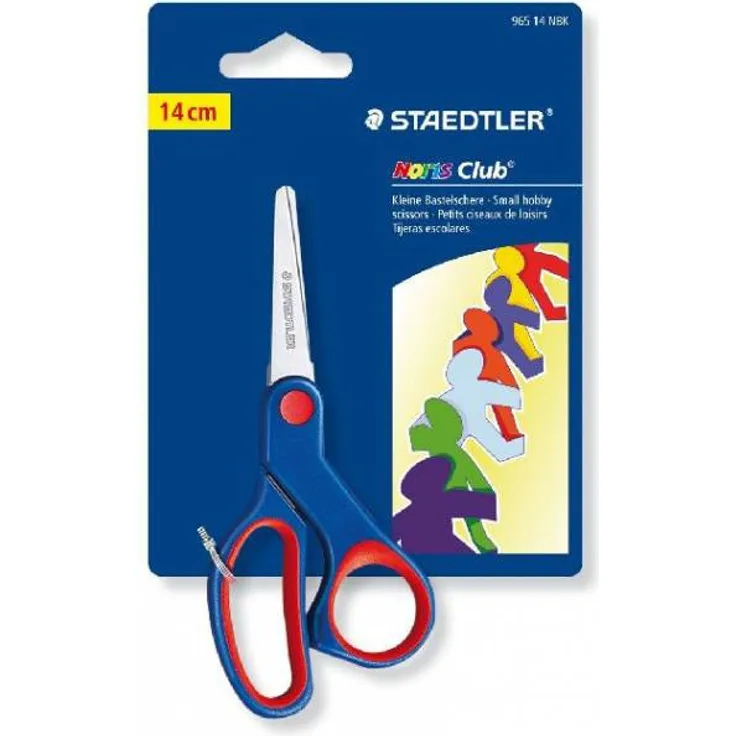 Staedtler 965 14 NBK Noris Club Bastelschere, ergonomische Griffzone, gerundete Klingen, hohe Schnei