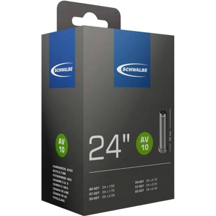 Schwalbe Schlauch AV10 24x1. 50-2. 50" (40/62-507) 24 Zoll AV 40mm