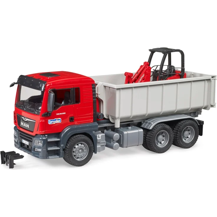 Bruder - MAN TGS LKW mit Abrollcontainer und Schäffer Hoflader 2630 – Bild 6