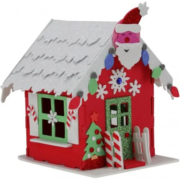 Santa Haus Bastel Set mit Moosgummi