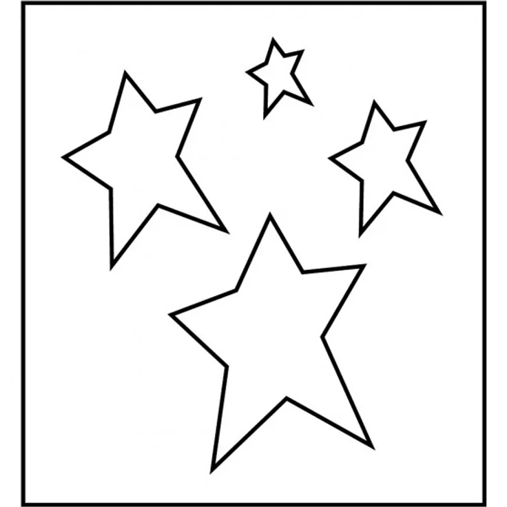 Creativ Company Stanzformen, Sterne, Größe 14x15,25 cm, Stärke: 15 mm, 1 Stck.