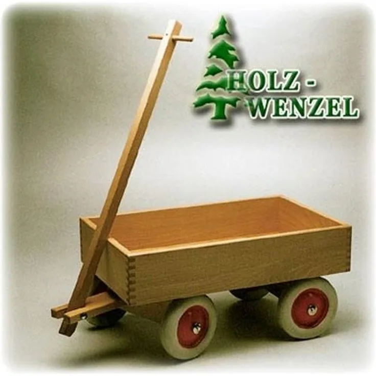 Holzwagen zum Ziehen, Kastenwagen Emil