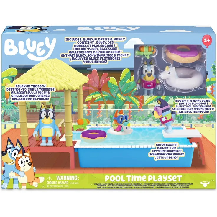 Bluey BLY22000 Playset Pool, bunt, Talla única