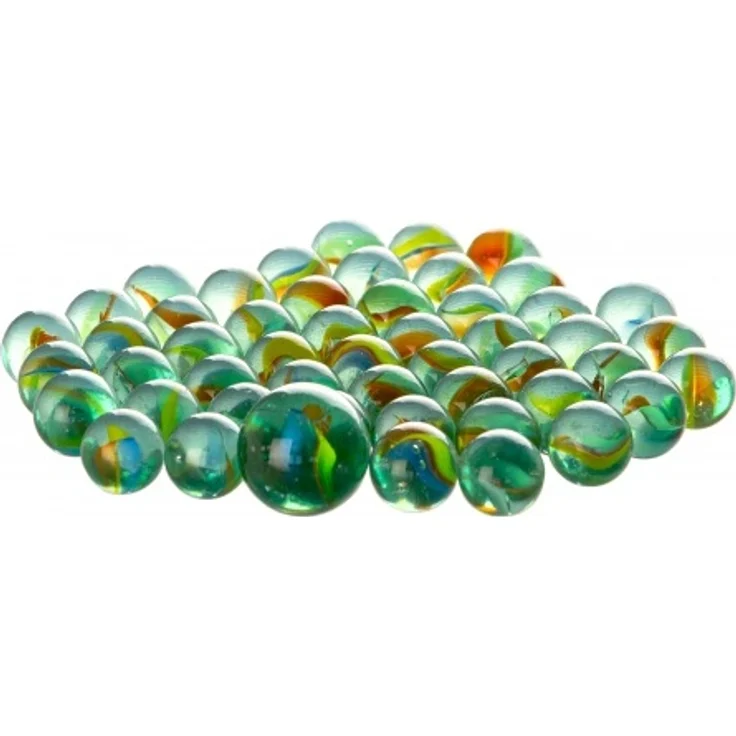 50 kleine Murmeln + 1 Große Murmel im Säckchen - Glasmurmeln für Kinder - Bunte Murmeln 1,5 cm & 2,5 cm - Dekomurmeln - Für Murmelbahn - Preisvergleich – Bild 5