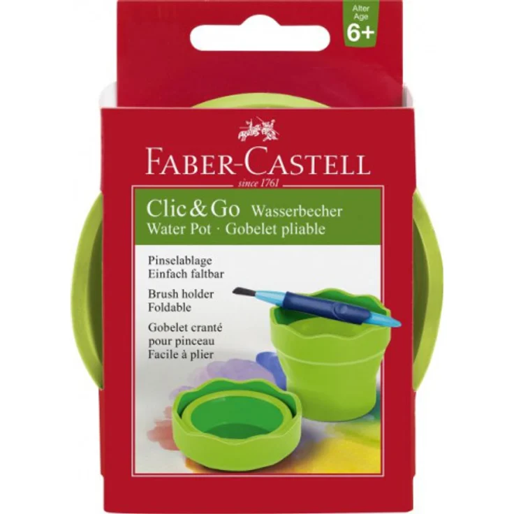 Faber-Castell Wasserbecher Clic and Go hellgrün – Bild 1