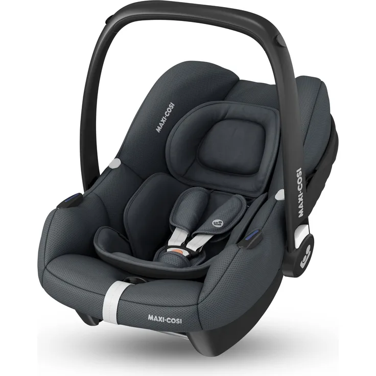 Maxi-Cosi 'CabrioFix i-Size', Federleichte i-Size Babyschale, Gruppe 0+ Kindersitz inkl. Sonnenverdeck und Neugeborenen Einlage, nutzbar ab ca. 40 bis 75 cm, ca. 0-12 kg, Essential Graphite