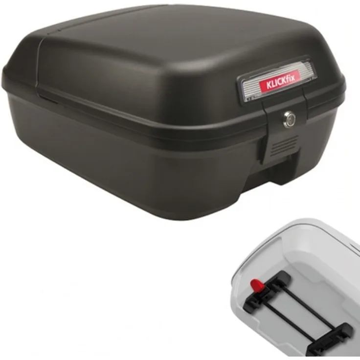 City-Box KLICKfix schwarz 34,5x44x23 cm m. Racktimeadapter