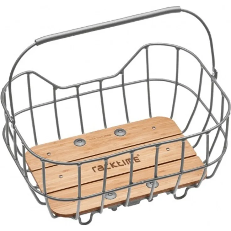 Racktime System Korb Baskit Breeze silber inkl. Snapit Adapter 27,4x24,1x35 cm