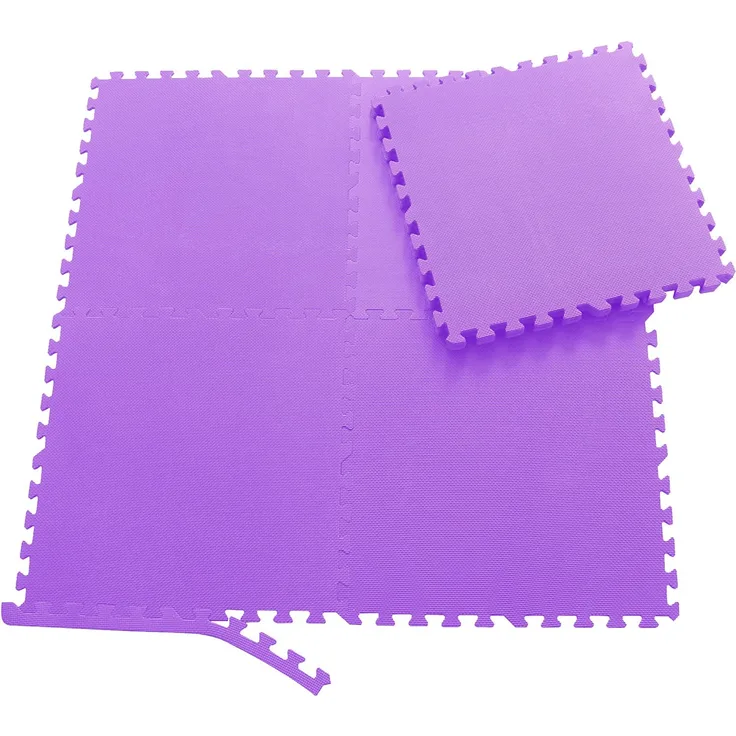 Sporttrend 24® 8 Schutzmatten Lila, Bodenschutzmatte Unterlegmatte Puzzlematte für Fitnessgeräte Sportgeräte