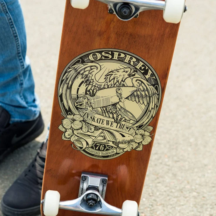 Osprey In SK8 We Trust Unisex Braun – Bild 3