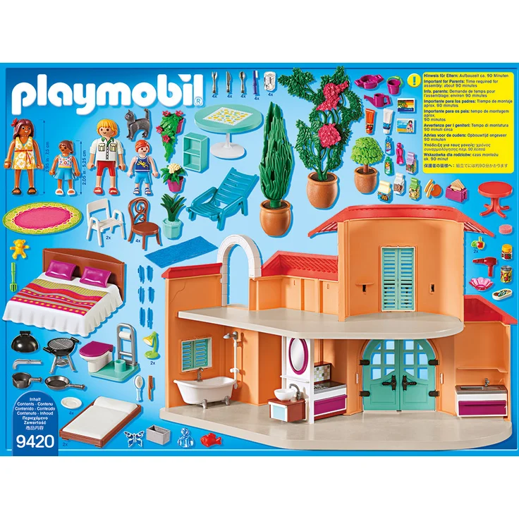 PLAYMOBIL Family Fun 9420 Sonnige Ferienvilla, Ab 4 Jahren – Bild 2
