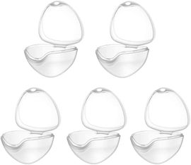 Dummy Case 5Pcs Transparent Pacifier Case Pacifier Holder Box BPA-Free Nipple Shield Case for Travel and Home