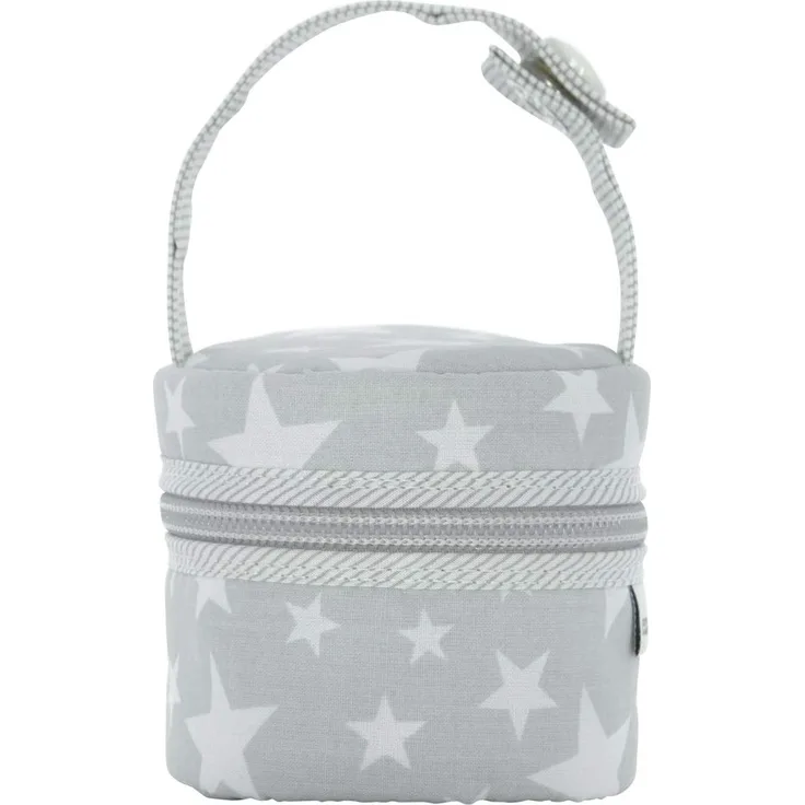 Cambrass 35485 Schnullertasche Kollektion, Star, 8. 5 x 8. 5 x 11 cm, grau