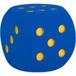 VOLLEY Spielwürfel Schaumstoffwürfel Softwürfel Augenwürfel unbeschichtet, 30 cm, Blau