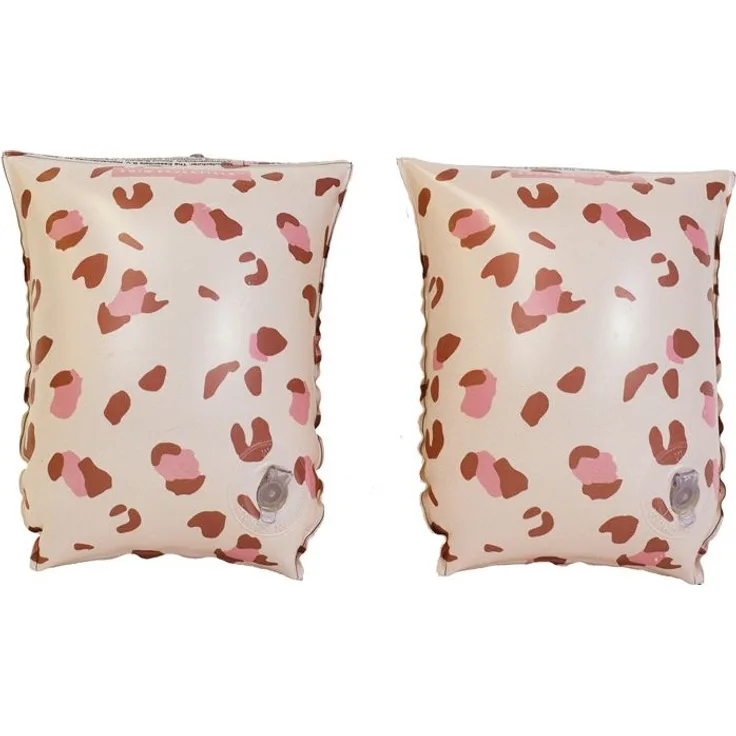 Aufblasbare Schwimmflügel "Leopard", in altrosa, für Kinder von 2 bis 6 Jahren, von Swim Essentials