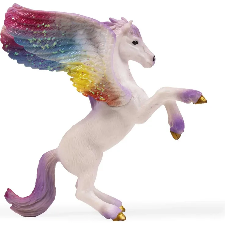 CRAZE Cavally Fantasy - Pegasus Amor. Pferde Spielzeug Spielfiguren Kinder. Geflügeltes Pferd Regenbogen Flügel mit Glitzer 43684
