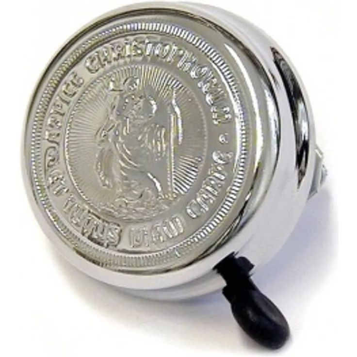 Trillerglocke Reich St. Christopherus Ø 60 mm verchromt auf SB-Karte