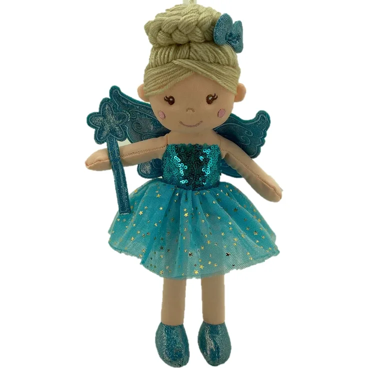 Sweety Toys 13258 Stoffpuppe Fee Plüschtier Prinzessin 30 cm blau
