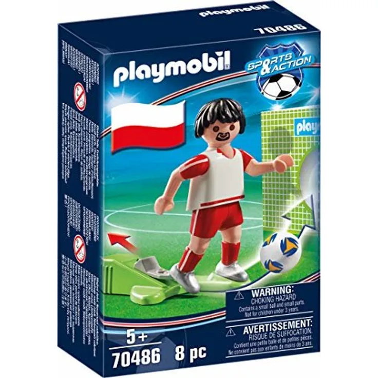 Playmobil Sports & Action 70486 'Nationalspieler Polen', 8 Teile, ab 5 Jahren