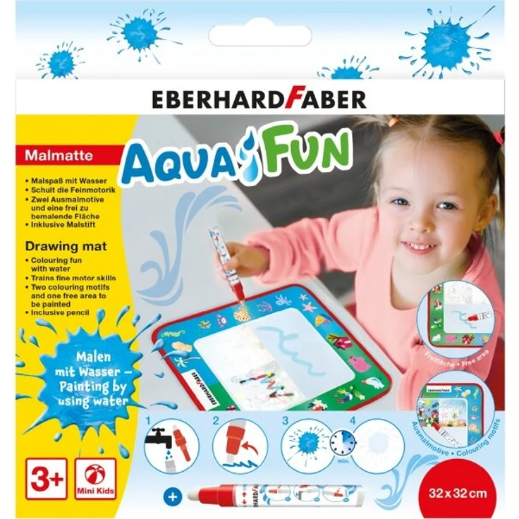Aqua Fun Malmatte, 32 x 32 cm, inkl. Malstift – Bild 1