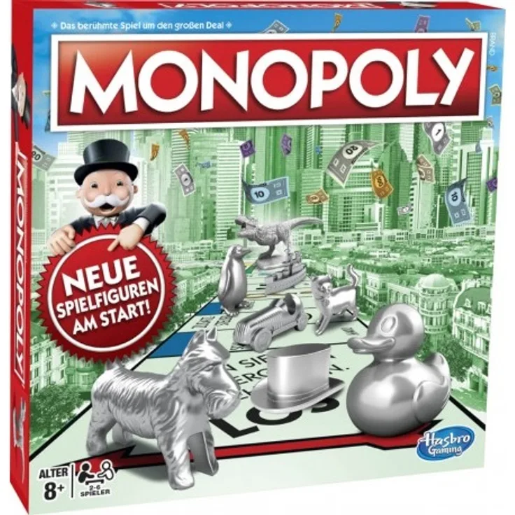 Hasbro C1009398 'Monopoly Classic', für 2-6 Spieler, 90 bis 120 Minuten Spielzeit, ab 8 Jahren