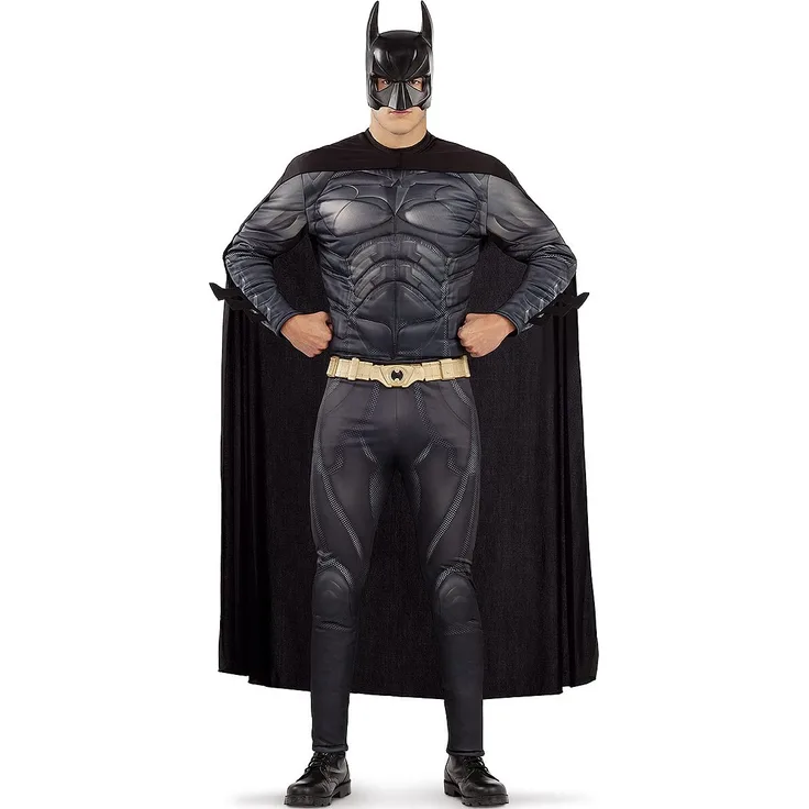 Funidelia | Batman Kostüm 100% OFFIZIELLE für Herren Größe XL ▶ The Dark Knight (Der dunkle Ritter), Superhelden, DC Comics, Fledermausmann, Zubehör für Kostüm - Lustige Kostüme für Deine Partys