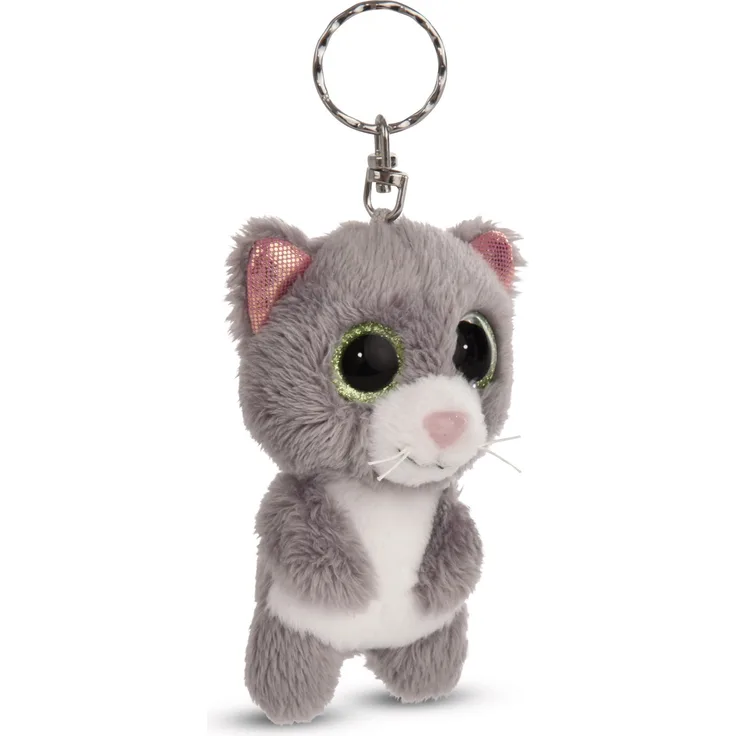 Nici 48692 Schlüsselanhänger GLUBSCHIS Katze grau Felinja 9cm
