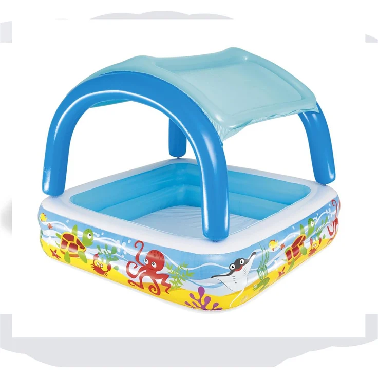 Bestway Spielbecken mit Vordach Blau 140 x 140 x 114 cm 52192 – Bild 11