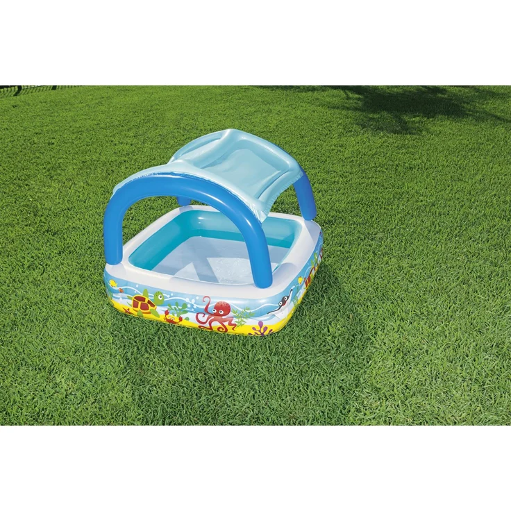 Bestway Spielbecken mit Vordach Blau 140 x 140 x 114 cm 52192 – Bild 17