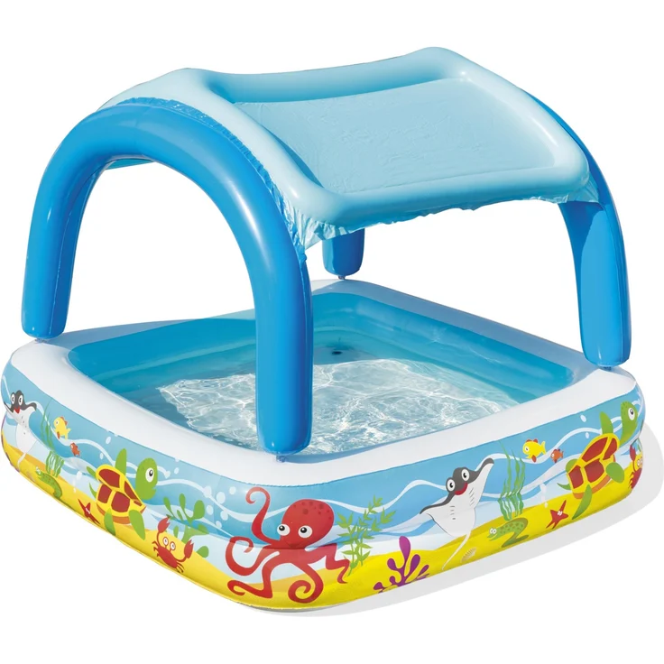 Bestway Spielbecken mit Vordach Blau 140 x 140 x 114 cm 52192 – Bild 3