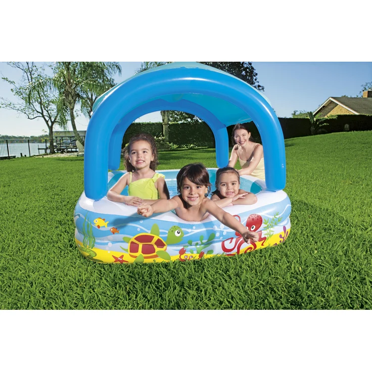 Bestway Spielbecken mit Vordach Blau 140 x 140 x 114 cm 52192 – Bild 24