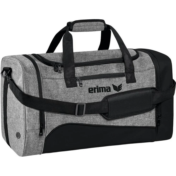 Erima Club 1900 2.0, Sporttasche, Größe S 44 x 26 x 26 cm / 30 Liter, schwarz/grau melange – Bild 1