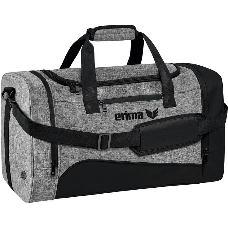 Erima Club 1900 2.0, Sporttasche, Größe S 44 x 26 x 26 cm / 30 Liter, schwarz/grau melange