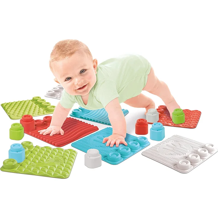 Clementoni 17352 Soft Clemmy Sensorische Krabbeldecke für Babys Bausteine für Kleinkinder ab 10 Monaten, Mehrfarbig, One Size – Bild 2