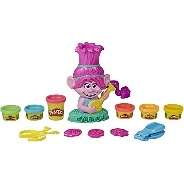 Play-Doh Trolls World Tour Frisierspaß Poppy, Styling-Spielzeug für Kinder ab 3 Jahren mit 6 Farben – Bild 2