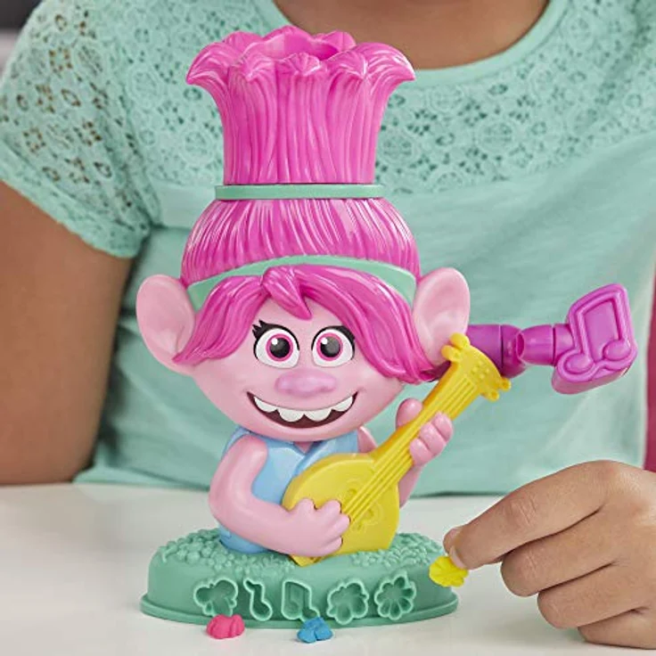 Play-Doh Trolls World Tour Frisierspaß Poppy, Styling-Spielzeug für Kinder ab 3 Jahren mit 6 Farben – Bild 5