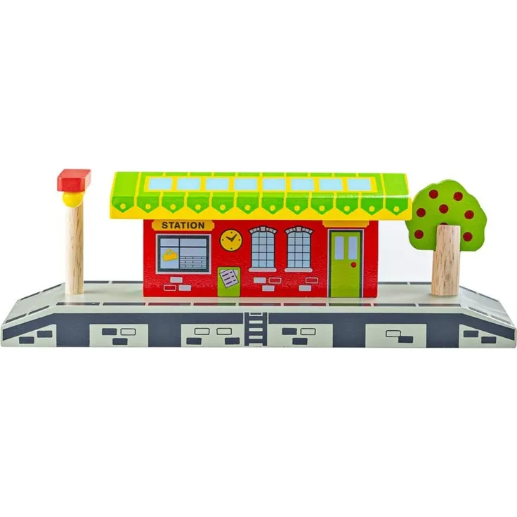 Bigjigs Rail Village Station – andere große Holzschienenmarken sind kompatibel