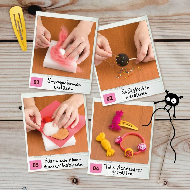 KOSMOS AllesKönnerKiste Filz-Werkstatt für Anfänger – DIY-Bastelset für kreative Mädchen und Jungen ab 8 Jahren – das ideale Geschenk für den Kindergeburtstag – Bild 7