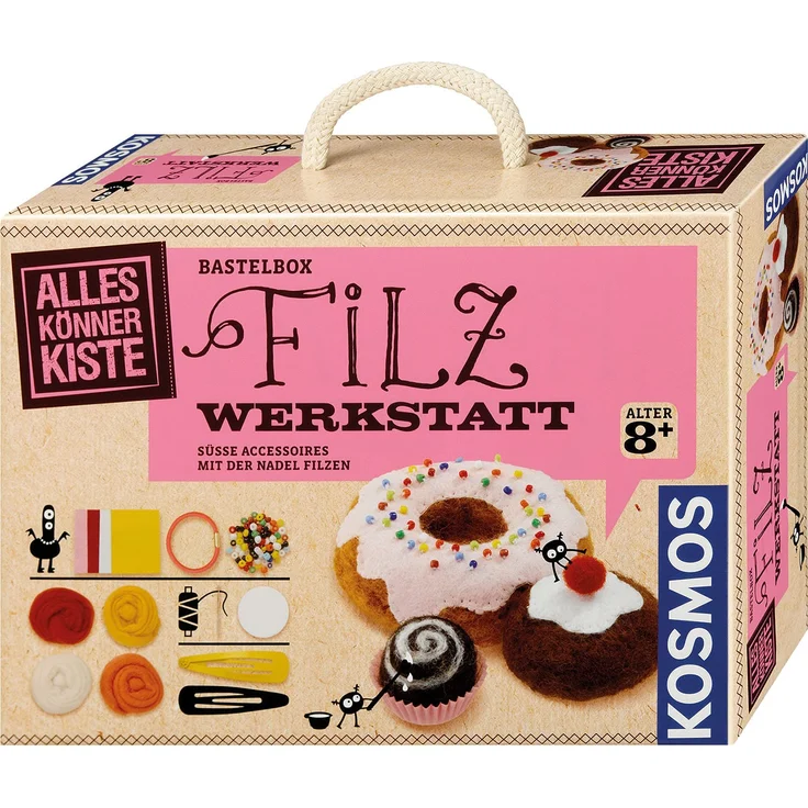 KOSMOS AllesKönnerKiste Filz-Werkstatt für Anfänger – DIY-Bastelset für kreative Mädchen und Jungen ab 8 Jahren – das ideale Geschenk für den Kindergeburtstag – Bild 1