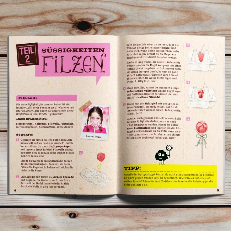 KOSMOS AllesKönnerKiste Filz-Werkstatt für Anfänger – DIY-Bastelset für kreative Mädchen und Jungen ab 8 Jahren – das ideale Geschenk für den Kindergeburtstag – Bild 5