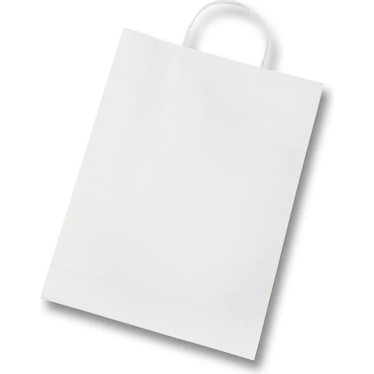 folia 21800 - Papiertüten aus Kraftpapier, Geschenktüten, 20 Stück, 18 x 8 x 21 cm, weiß - zum Basteln, Verzieren und Verschenken – Bild 3