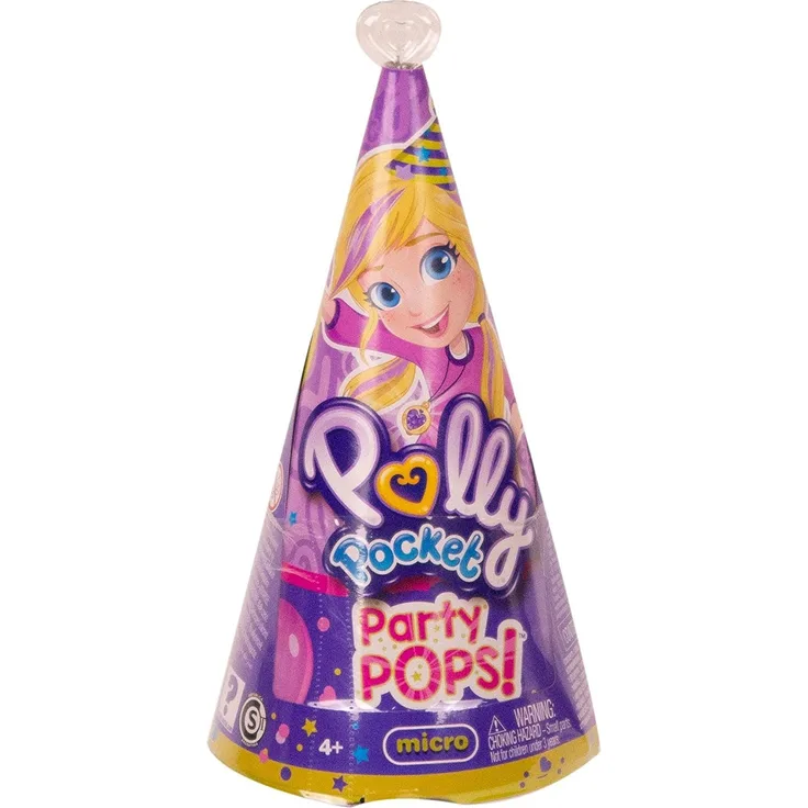 Mattel Polly Pocket GJT06 - Partyset mit Puppe, Partyhut und Accesssoires, zufällige Auswahl, Geburtstagsparty Zubehör für Mädchen ab 4 Jahren