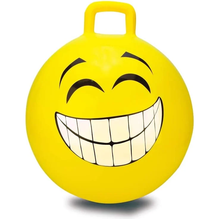 Jamara Hüpfball Smile gelb 450mm - bis 50 kg, fördert den Gleichgewichtssinn – Bild 2