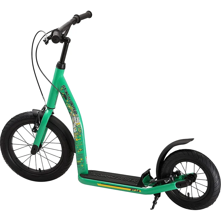 BIKESTAR Tretroller Kinderroller ab 8 Jahre | 16 Zoll New Gen Sport | Grün – Bild 4