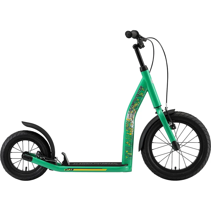 BIKESTAR Tretroller Kinderroller ab 8 Jahre | 16 Zoll New Gen Sport | Grün – Bild 2