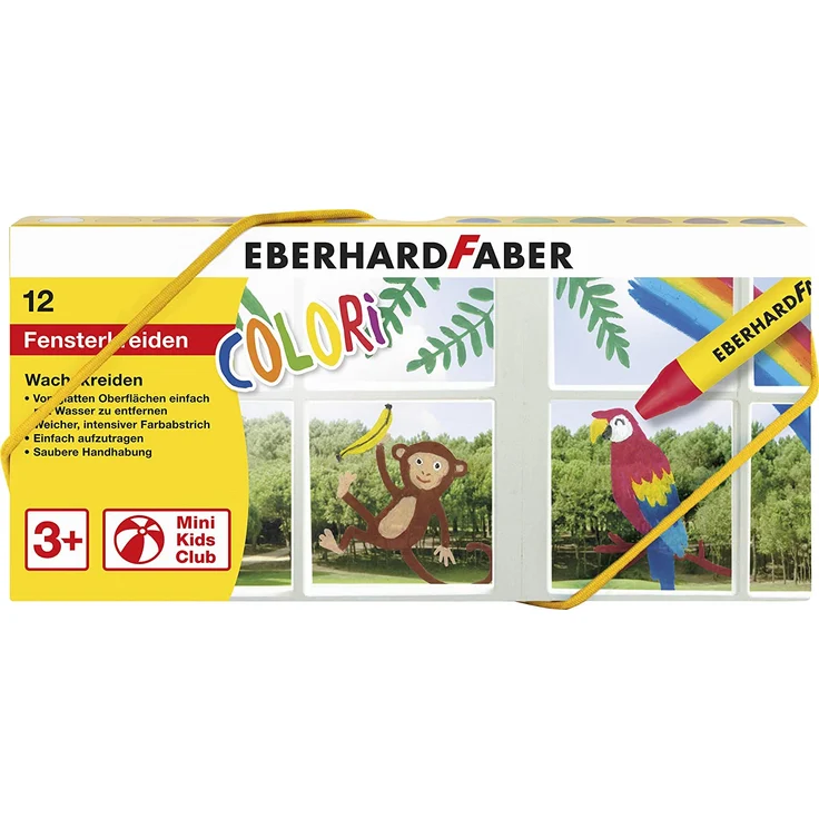 Eberhard Faber Colori Fensterkreiden, Kartonetui mit 12 Farben – Bild 2