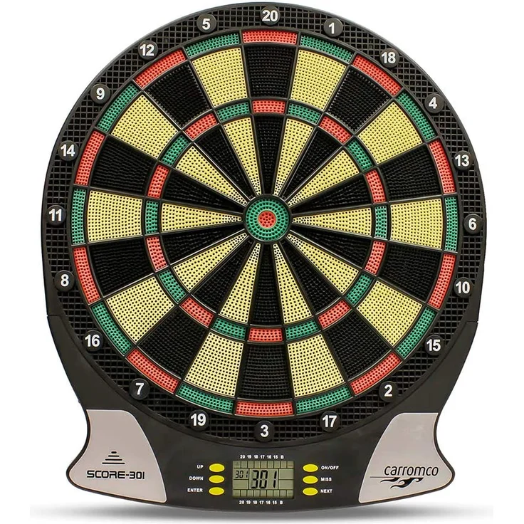 Carromco Electronic Dart Board Score 2nd Generation 92016 Unisex Erwachsene, Schwarz, Rot, Grün, Gelb – Bild 1