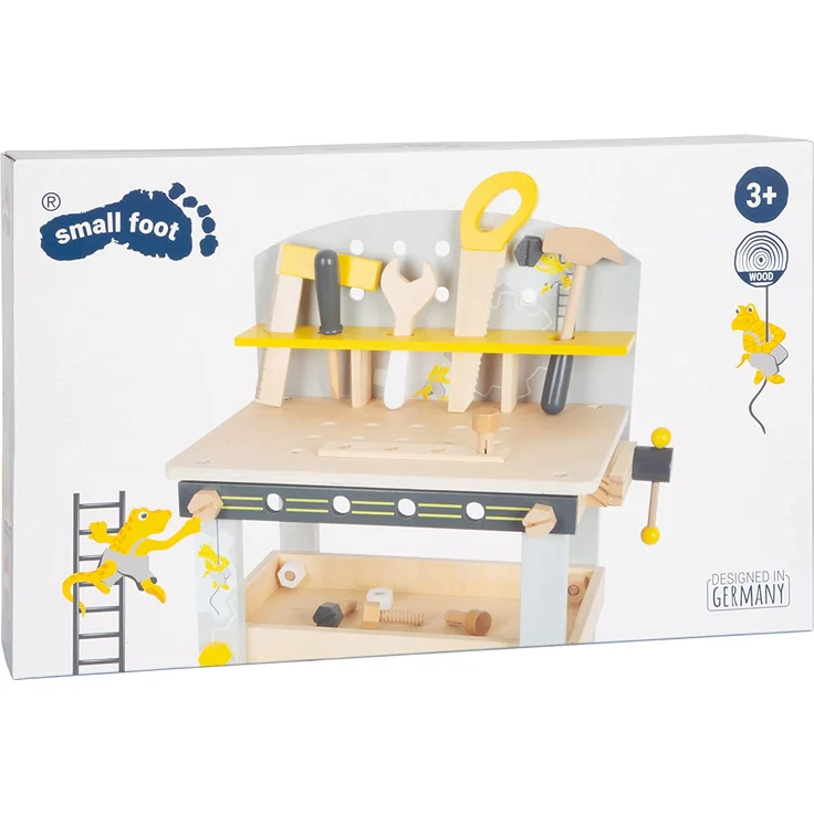 werkbank mit Werkzeugen 52 cm Holz gelb/grau – Bild 11