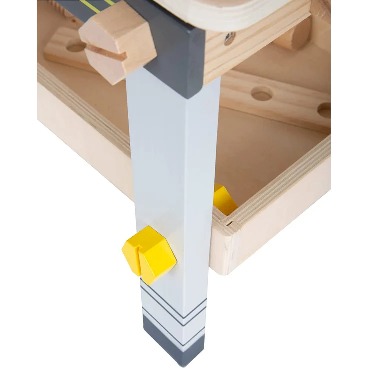 werkbank mit Werkzeugen 52 cm Holz gelb/grau – Bild 6
