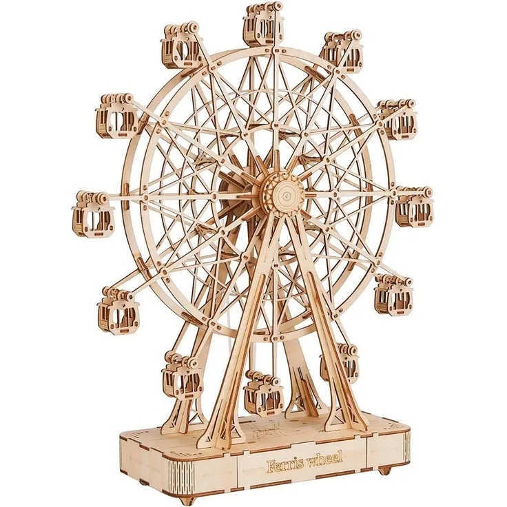 Robotime 3D-Puzzle Riesenrad 33,8 cm Holz natur 232-teilig